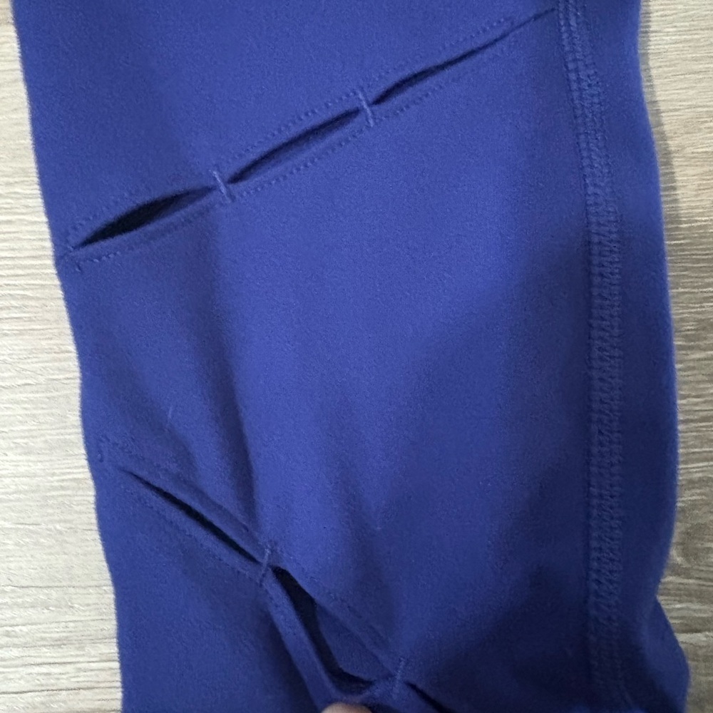 Fabletics High-Waist Royal Blue Cutout Leggings - Picture 4 of 6